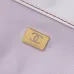 9CHANEL Light Pink/Yellow/Blue Printed Denim Large Shopping Tote Bag #A49216