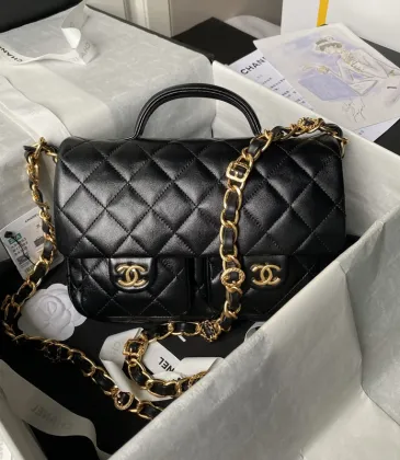 CHANEL Sheepskin Crossbody One Shoulder Handbags Women's Black #A49158