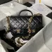 1CHANEL Sheepskin Crossbody One Shoulder Handbags Women's Black #A49158