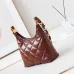 5CHANEL Shiny Lambskin Quilted Small Hobo #A49163