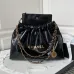 1Chanel 22 handbag, Shiny calfskin &amp; gold-tone metal , black #A49167