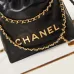 17Chanel 22 mini handbag, Shiny calfskin &amp; gold-tone metal  #A49199
