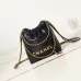 18Chanel 22 mini handbag, Shiny calfskin &amp; gold-tone metal  #A49199