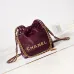 19Chanel 22 mini handbag, Shiny calfskin &amp; gold-tone metal  #A49199