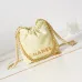 26Chanel 22 mini handbag, Shiny calfskin &amp; gold-tone metal  #A49199
