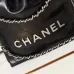 9Chanel 22 mini handbag, Shiny calfskin &amp; gold-tone metal  #A49199