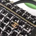 5Chanel 25C Black and White Tweed Top Handle Vanity Case #A49148