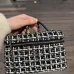 11Chanel 25C Black and White Tweed Top Handle Vanity Case #A49148