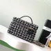 1Chanel 25C Black and White Tweed Top Handle Vanity Case #A49148
