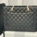 5Chanel Black Caviar Gst In Gold Hardware #A49228
