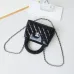 7Chanel Black Quilted Aged Calfskin Mini Kelly Bag Aged Gold Hardware #A49205