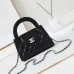 1Chanel Black Quilted Aged Calfskin Mini Kelly Bag Aged Gold Hardware #A49205