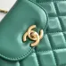 15Chanel Black Quilted Aged Calfskin Mini Kelly Bag Aged Gold Hardware #A49206