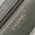 10Chanel Black Quilted Aged Calfskin Mini Kelly Bag Aged Gold Hardware #A49206