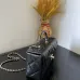 7Chanel Black Quilted Lambskin Top Handle Clutch with Chain Pale Gold Hardware #A49208