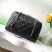 13Chanel Bowling Bag: Cowhide Leather 24K Gold Chain Handbag with Pockets #A49219