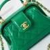 14Chanel Brown Quilted Lambskin Top Handle Mini Bag Brushed #A49152