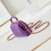 18Chanel Brown Quilted Lambskin Top Handle Mini Bag Brushed #A49152