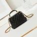 22Chanel Brown Quilted Lambskin Top Handle Mini Bag Brushed #A49152
