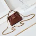 11Chanel Brown Quilted Lambskin Top Handle Mini Bag Brushed #A49152