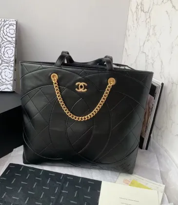 Chanel Club Monaco Shopping Tote Quilted Lambskin Large #A49151