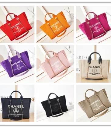 Chanel Deauville Coco Mark Tote Bag Canvas #A49193