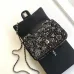 7Chanel Evening bag, Strass, silver-tone metal, black  #A49176