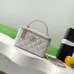 13Chanel Lambskin Quilted Metal Small Top Handle Vanity Case #A50409