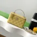 19Chanel Lambskin Quilted Metal Small Top Handle Vanity Case #A50409