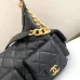 5Chanel Large Capacity Black Gold Chain Shoulder Bag #A49225