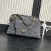 1Chanel Maxi Bowling Bag Light Grey Washed Denim Antique Gold Hardware #A49217