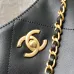 5Chanel Maxi shopping bag, Calfskin &amp; gold-tone metal, black #A49134