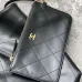 6Chanel Maxi shopping bag, Calfskin &amp; gold-tone metal, black #A49134