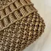 6Chanel Mini 22 Bag Metallic Gold Macrame Calfskin Gold Hardware #A49198