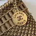 8Chanel Mini 22 Bag Metallic Gold Macrame Calfskin Gold Hardware #A49198