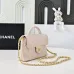 12Chanel Mini Rectangular Flap with Top Handle Black Lambsk #A50222