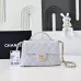 13Chanel Mini Rectangular Flap with Top Handle Black Lambsk #A50222