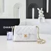 19Chanel Mini Rectangular Flap with Top Handle Black Lambsk #A50222