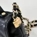 5Chanel Mini Rectangular Flap with Top Handle Black Lambsk #A50222