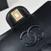 6Chanel Mini Rectangular Flap with Top Handle Black Lambsk #A50222