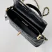 7Chanel Mini Rectangular Flap with Top Handle Black Lambsk #A50222