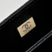 8Chanel Mini Rectangular Flap with Top Handle Black Lambsk #A50222