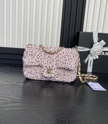 Chanel Mini classic handbag, Lambskin &amp; gold-tone metal #A49203
