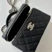 20Chanel New Black Gold Cosmetic Bag #A50414