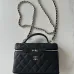 24Chanel New Black Gold Cosmetic Bag #A50414