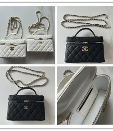 Chanel New Black Gold Cosmetic Bag #A50414