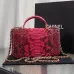 14Chanel Python Skin Small Crossbody Leather Bag #A49181