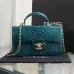 21Chanel Python Skin Small Crossbody Leather Bag #A49181