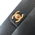 5Chanel Small Flap Bag Black Shiny Grained Calfskin Brushe #A49178