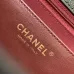 9Chanel Small Flap Bag Black Shiny Grained Calfskin Brushe #A49178